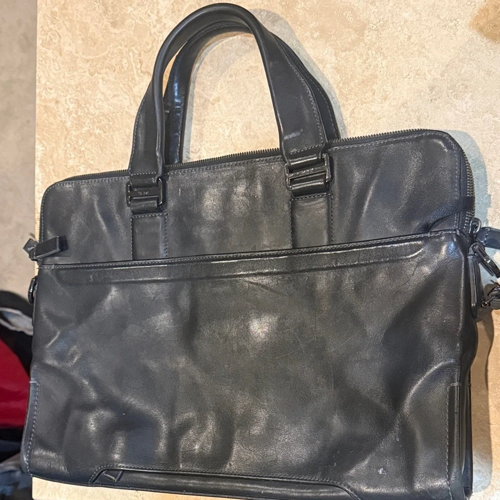 Black Leather Men's Bag Tumi